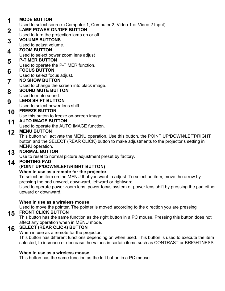 Eiki Multimedia Projector LC-X1UA User Manual | Page 22 / 56
