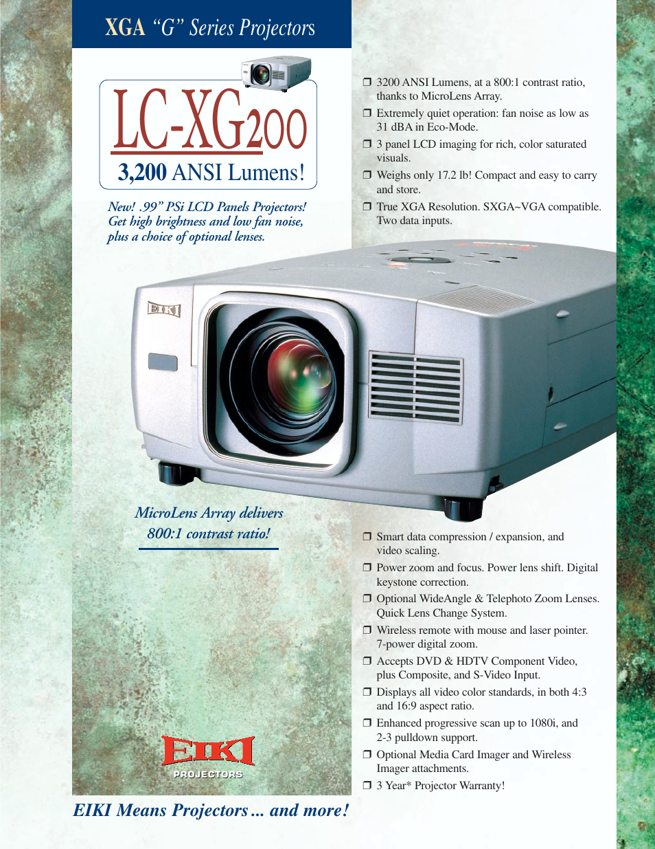 Eiki LC-XG200 User Manual | 2 pages