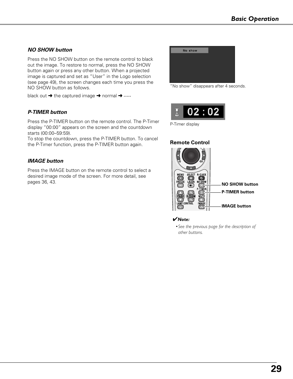 Basic operation | Eiki LC-XB40N User Manual | Page 29 / 79