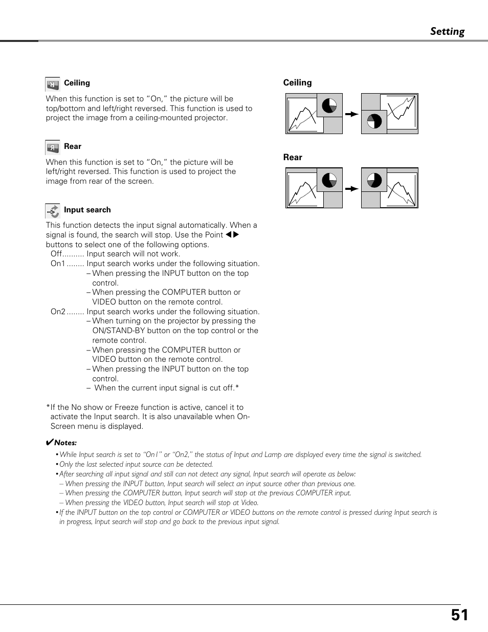 Setting | Eiki LC-XB40N User Manual | Page 51 / 79