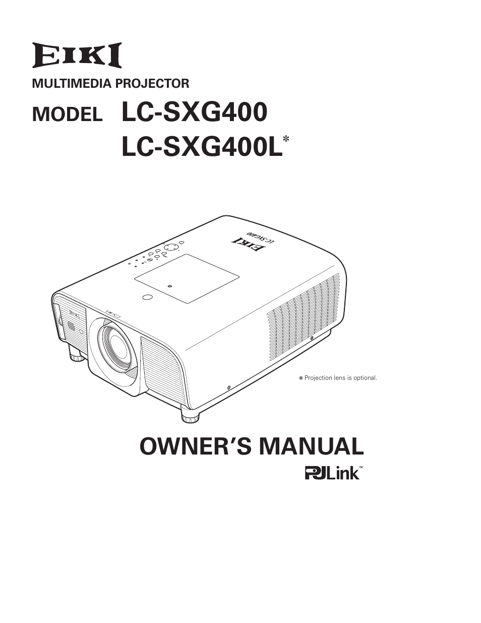 Eiki LC-SXG400L User Manual | 78 pages