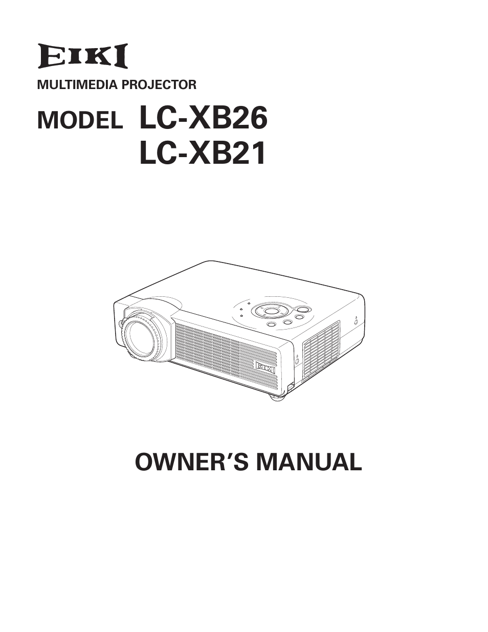 Eiki LC-XB21 User Manual | 64 pages