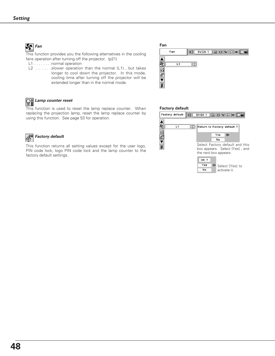 Eiki LC-XB21 User Manual | Page 48 / 64