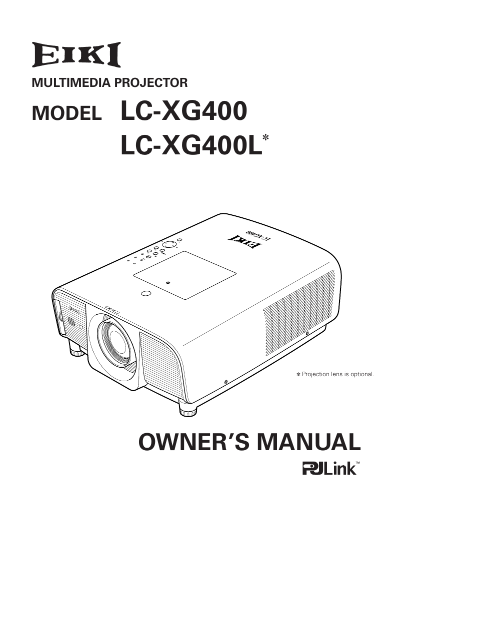 Eiki Multimedia Projector LC-XG400L User Manual | 78 pages