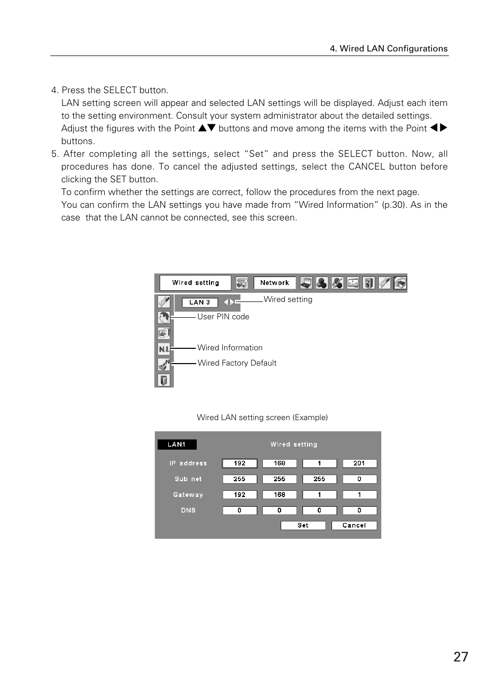 Eiki WL-30(XG-705A) User Manual | Page 27 / 99