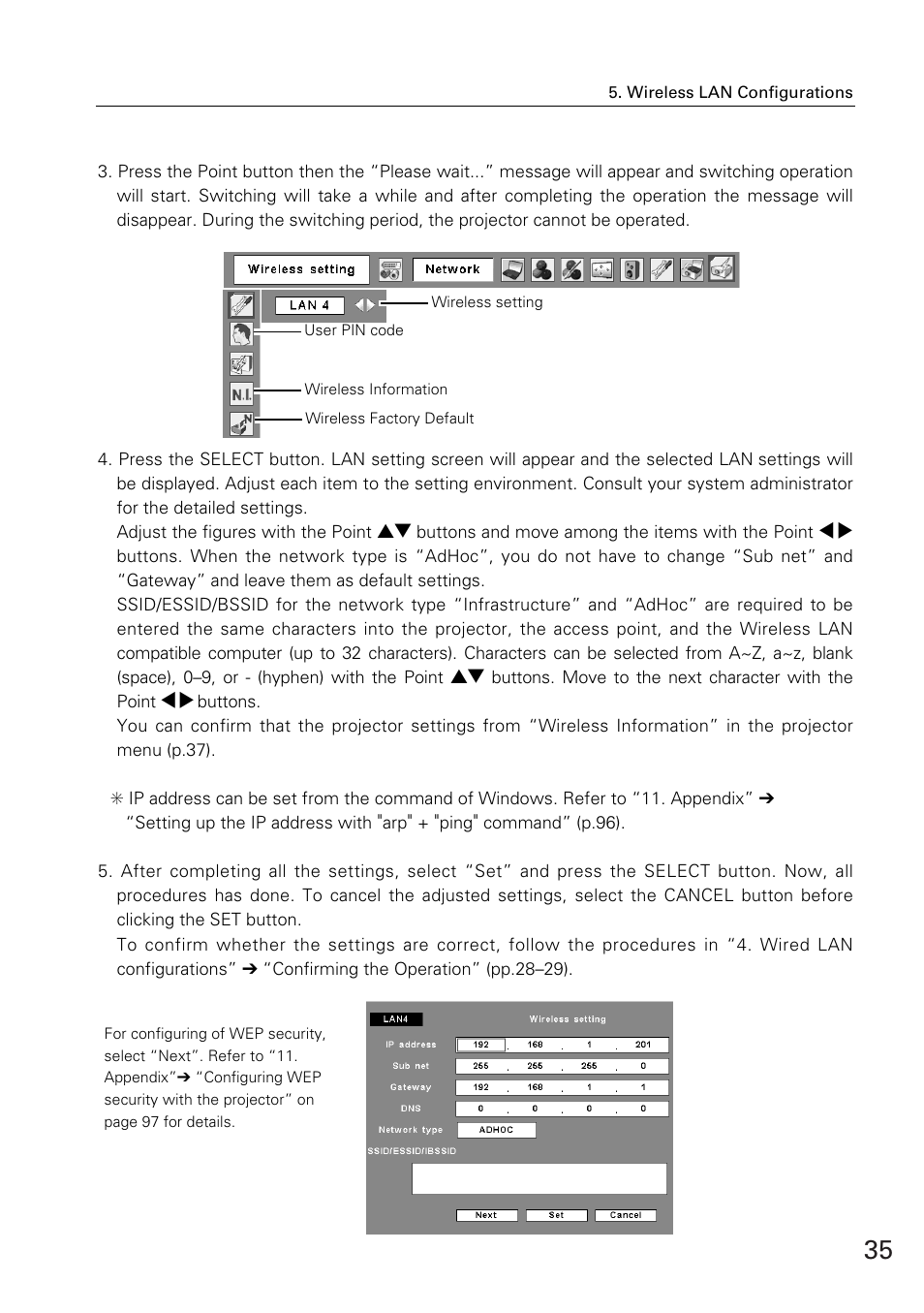 Eiki WL-30(XG-705A) User Manual | Page 35 / 99