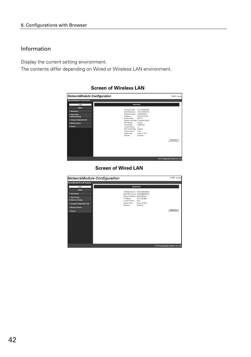 Information | Eiki WL-30(XG-705A) User Manual | Page 42 / 99