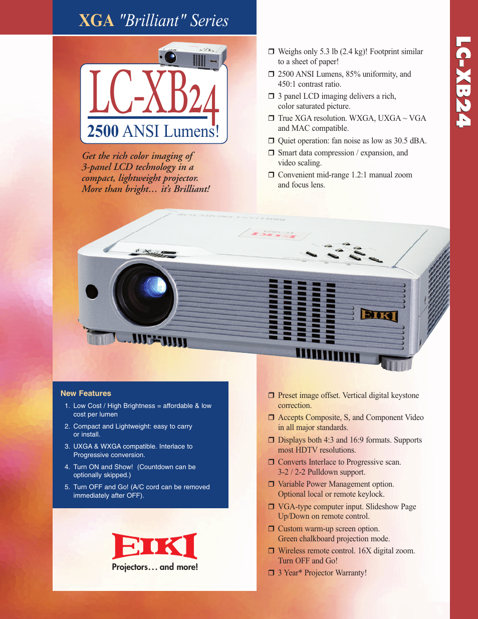 Eiki LC-XB24 User Manual | 2 pages