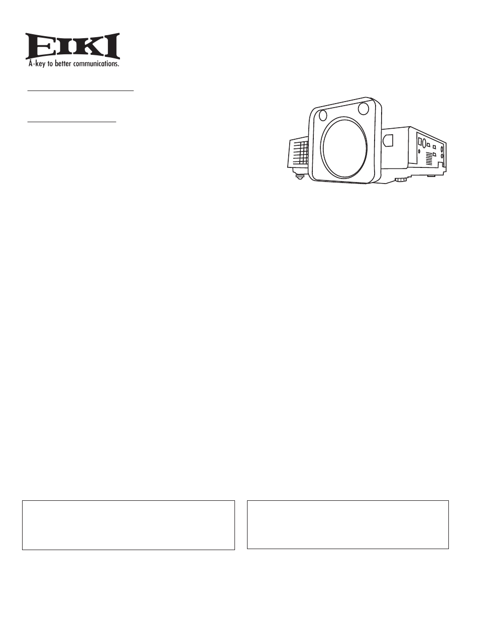 Eiki LC-XIP2000 User Manual | 1 page