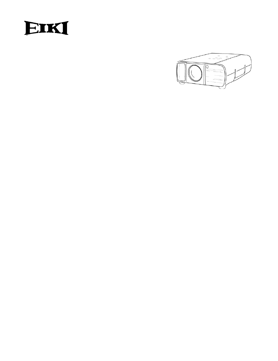 Eiki LC-XNB2UW User Manual | 1 page