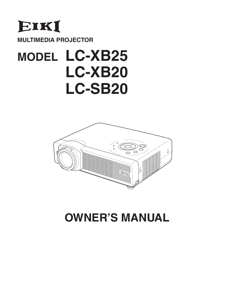 Eiki LC-SB20 User Manual | 56 pages