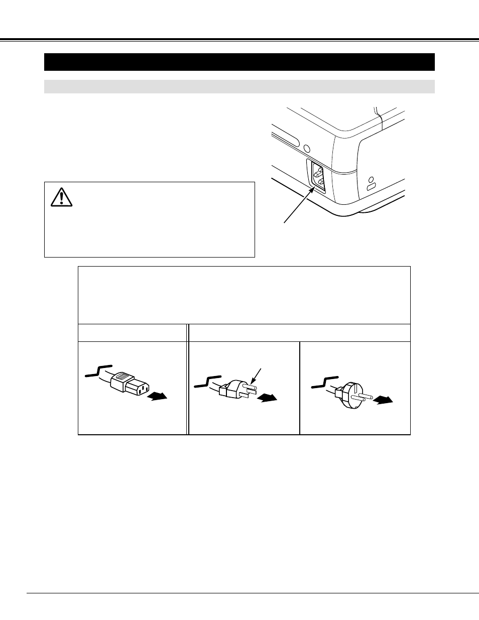 Setting-up projector, Connecting ac power cord, Preparation | Projector side ac outlet side | Eiki LC-NB3W User Manual | Page 8 / 44