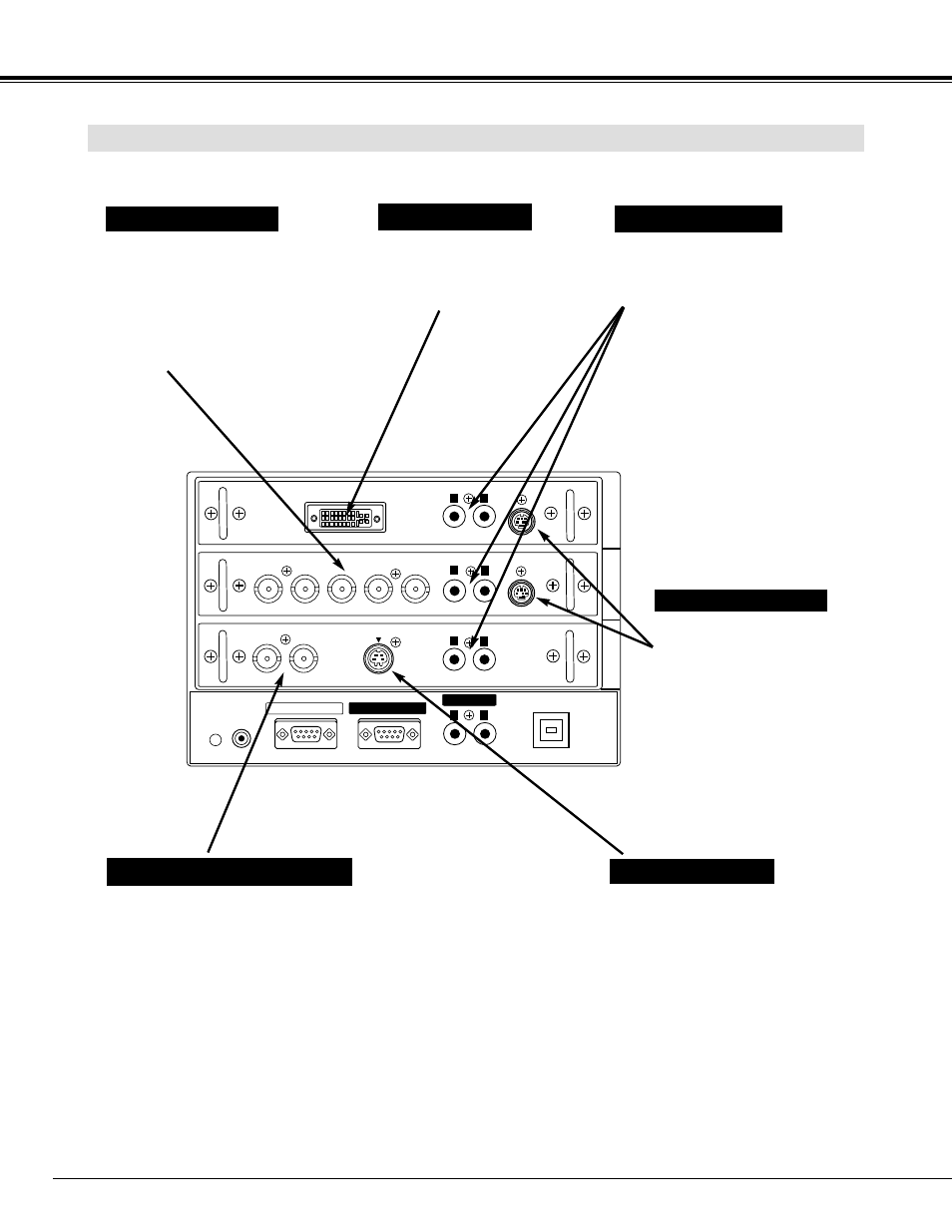 Connecting projector, Input/output terminals and jacks, Dvi input terminal | Av input (video/y, c) jacks | Eiki LC SX4L LC-SX4L User Manual | Page 12 / 52