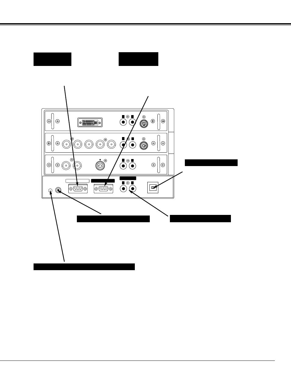 Connecting projector, Audio output jacks, Reset button | R/c jack usb port (series b), Serial port out terminal serial port in terminal | Eiki LC SX4L LC-SX4L User Manual | Page 13 / 52