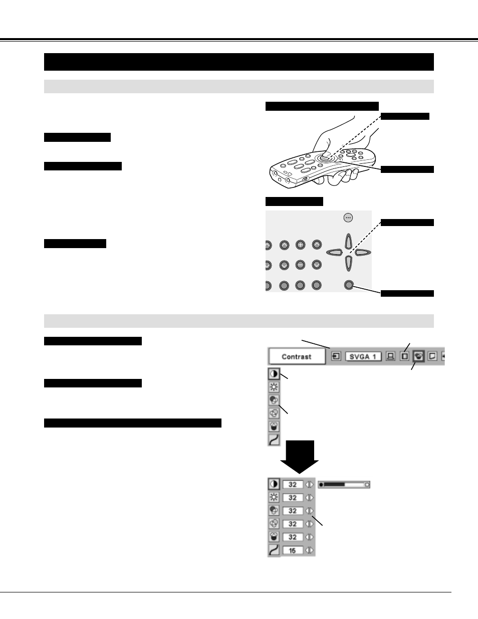 Operating on-screen menu, How to operate on-screen menu, Flow of on-screen menu operation | Eiki LC SX4L LC-SX4L User Manual | Page 19 / 52