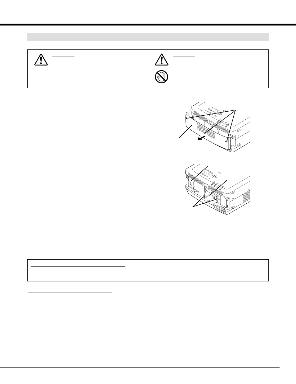 Lamp replacement | Eiki LC SX4L LC-SX4L User Manual | Page 45 / 52