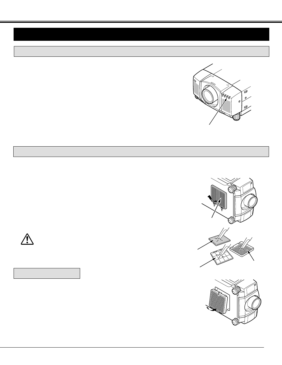 Maintenance, Temperature warning indicator, Air filter care and cleaning | Eiki LC-X3/X3L User Manual | Page 51 / 56