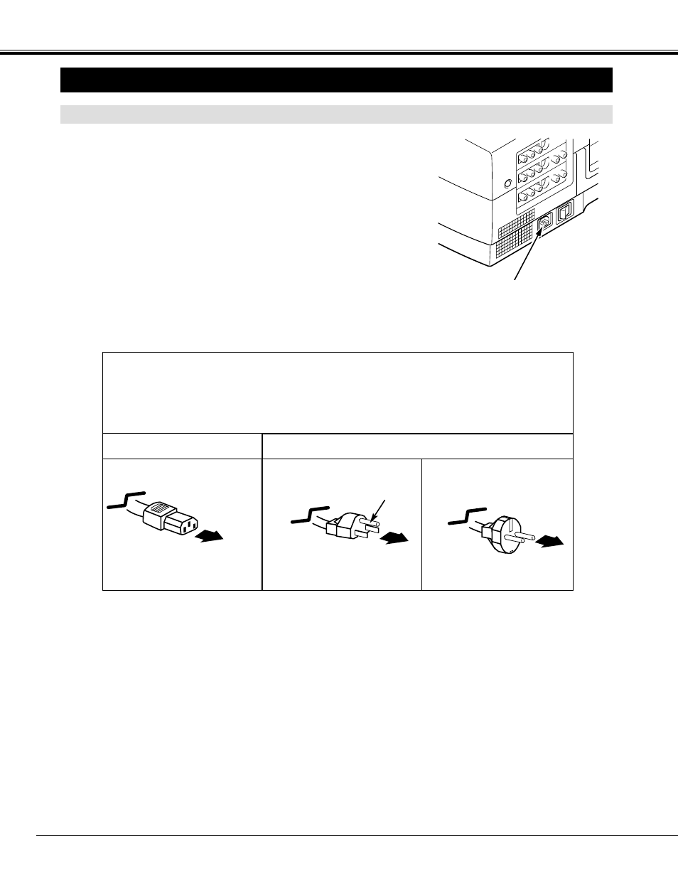 Setting-up the projector, Connecting the ac power cord, Preparation | Projector side ac outlet side | Eiki LC-X3/X3L User Manual | Page 8 / 56