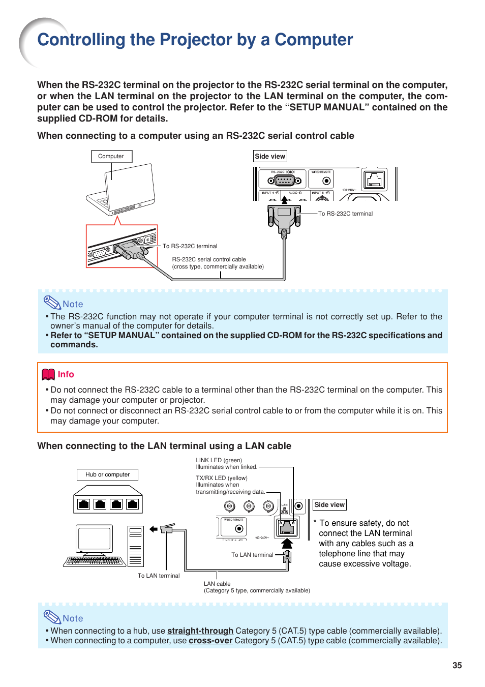 Controlling the projector by a computer | Eiki DLP Projector EIP-5000 User Manual | Page 37 / 109