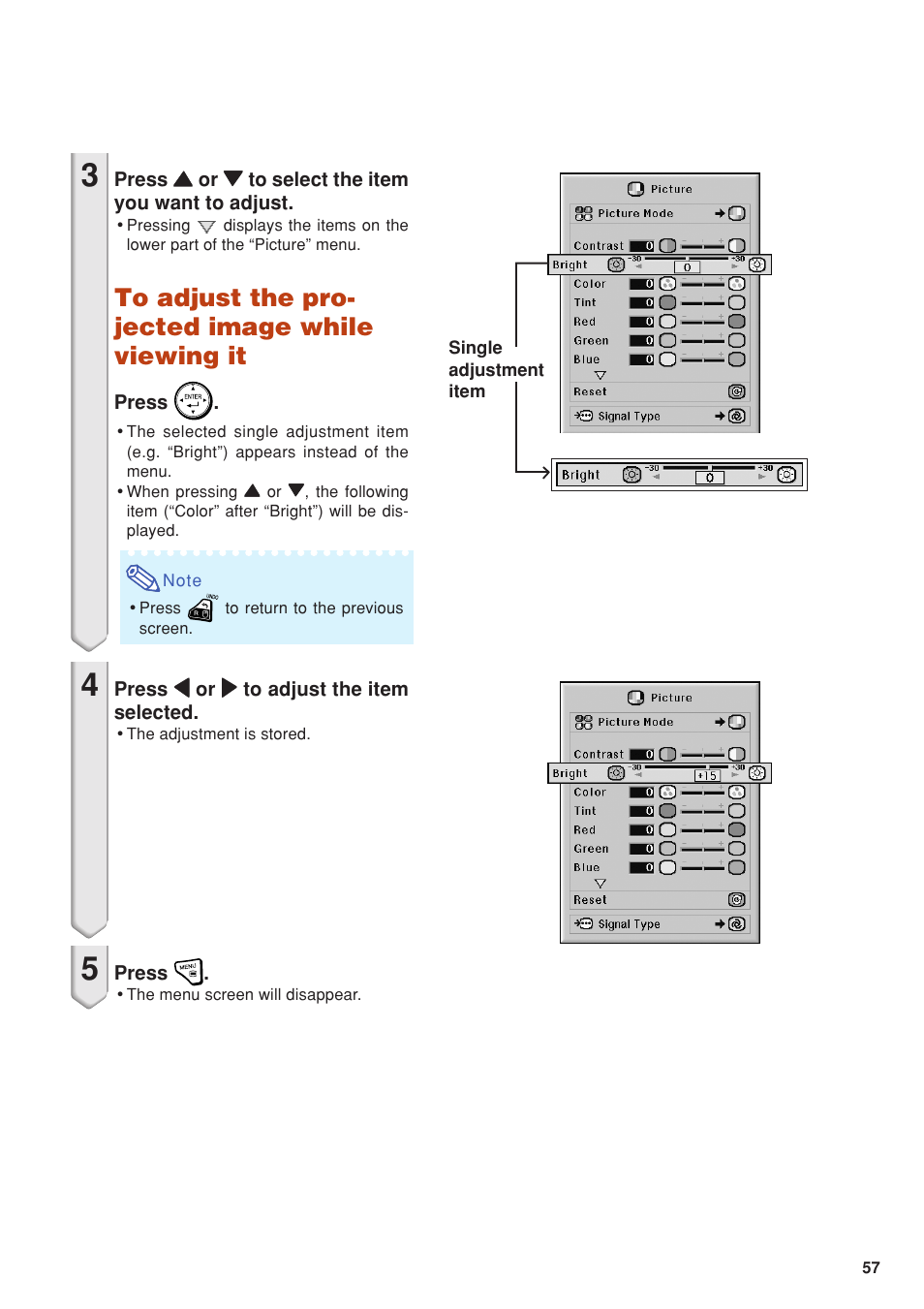 Eiki DLP Projector EIP-5000 User Manual | Page 59 / 109
