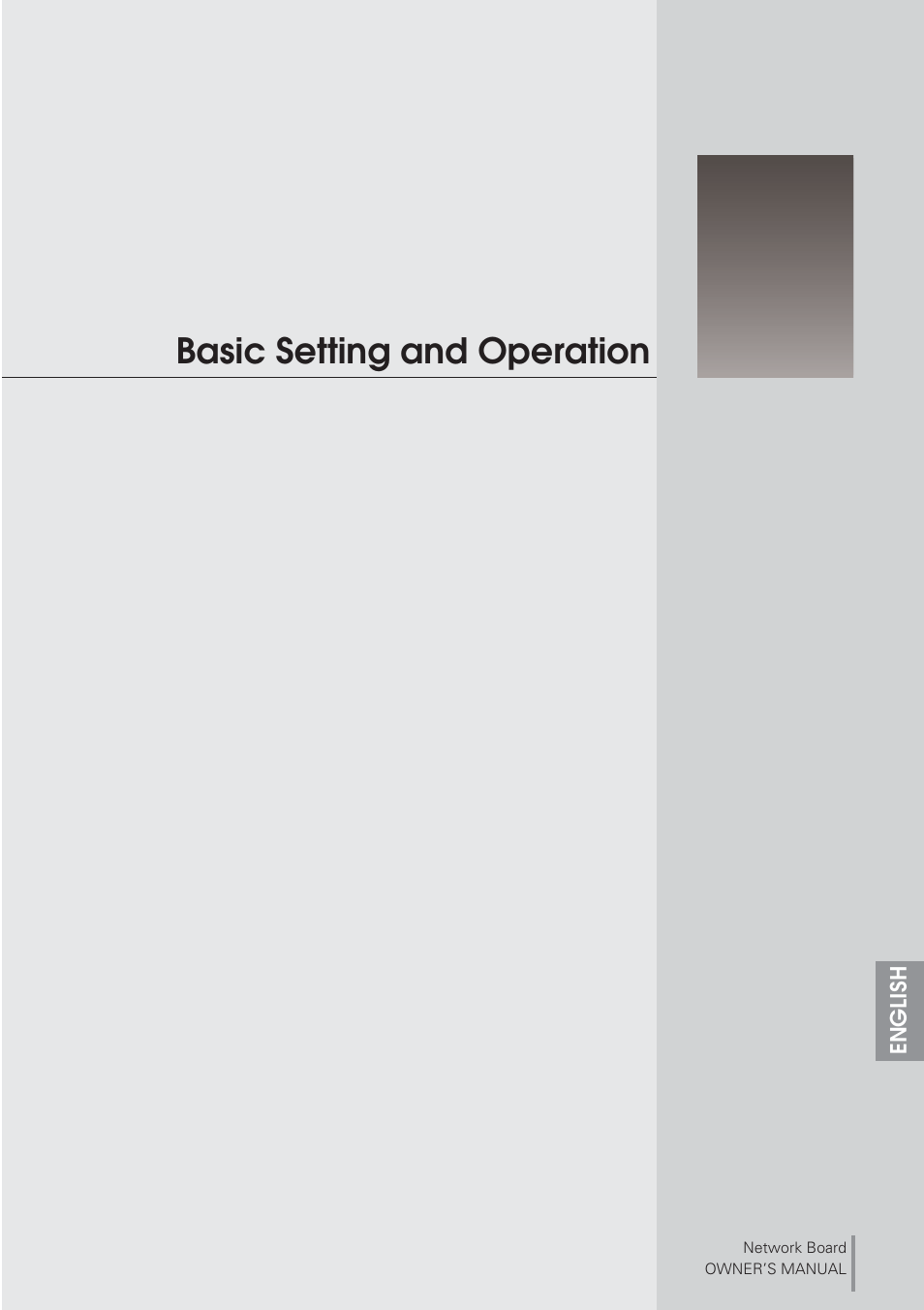Basic setting and operation | Eiki Network Board MD13NET User Manual | Page 25 / 92