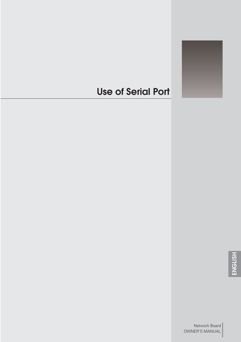 Use of serial port | Eiki Network Board MD13NET User Manual | Page 61 / 92
