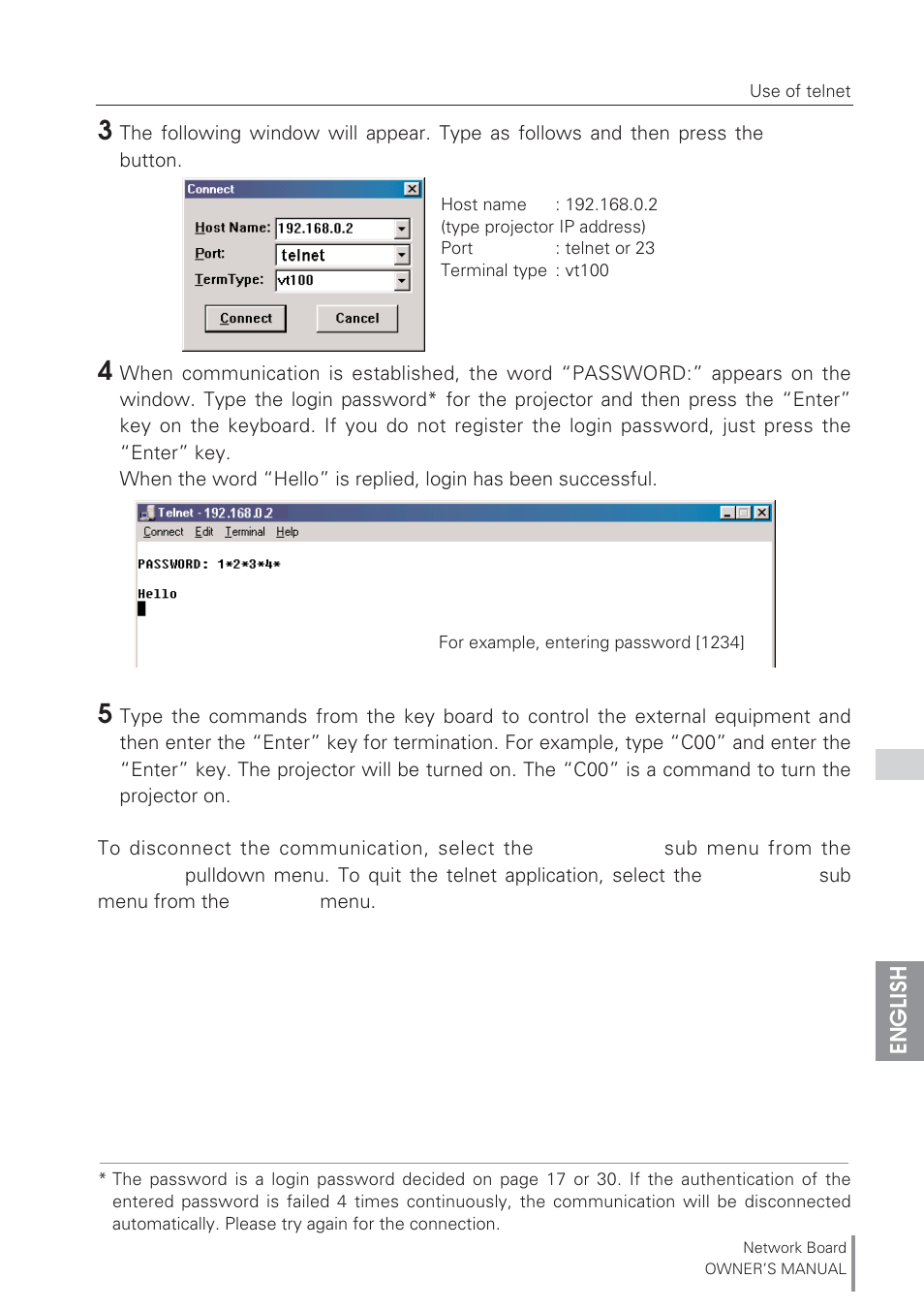 Eiki Network Board MD13NET User Manual | Page 67 / 92