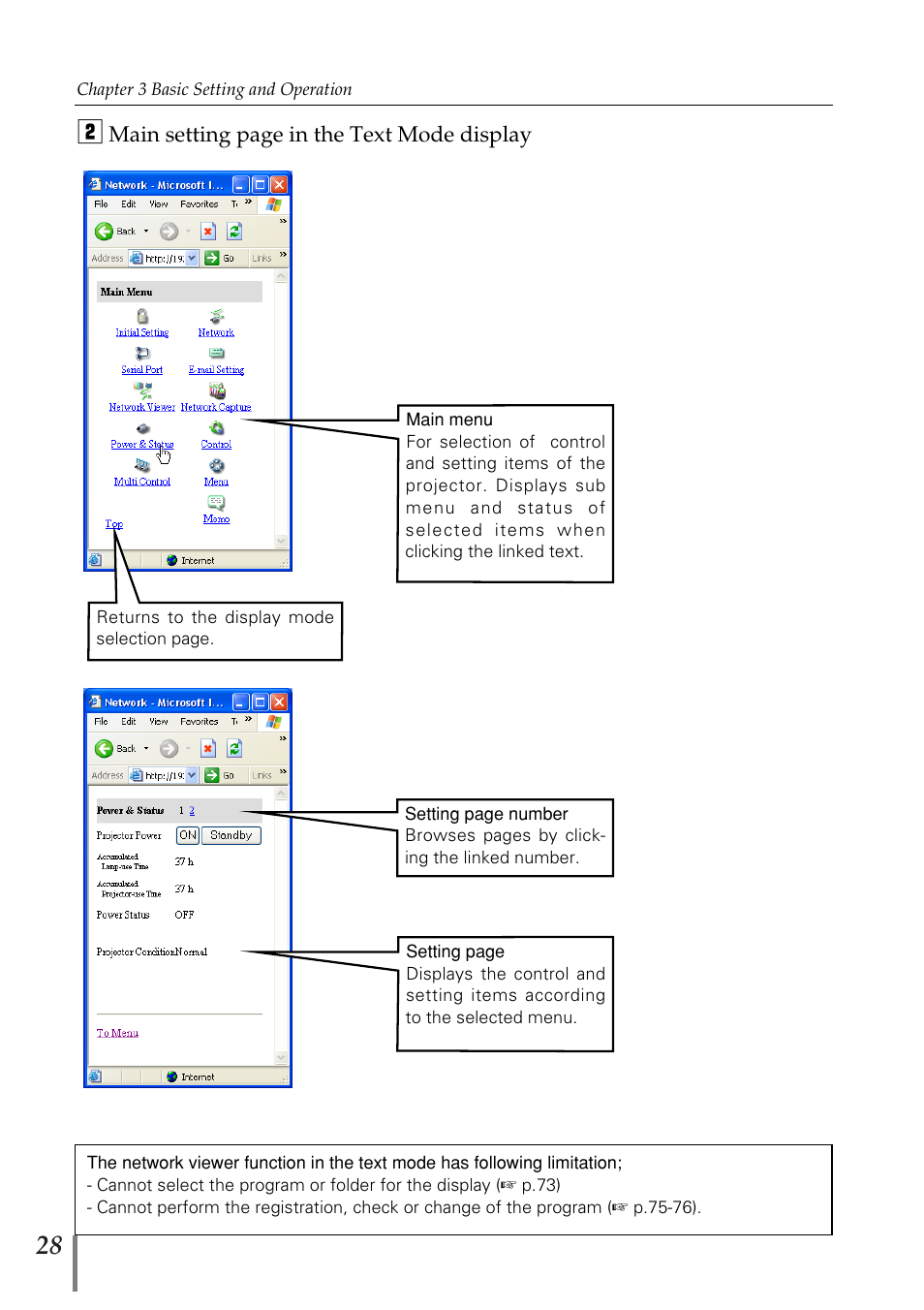 Eiki PjNET-20 User Manual | Page 28 / 114