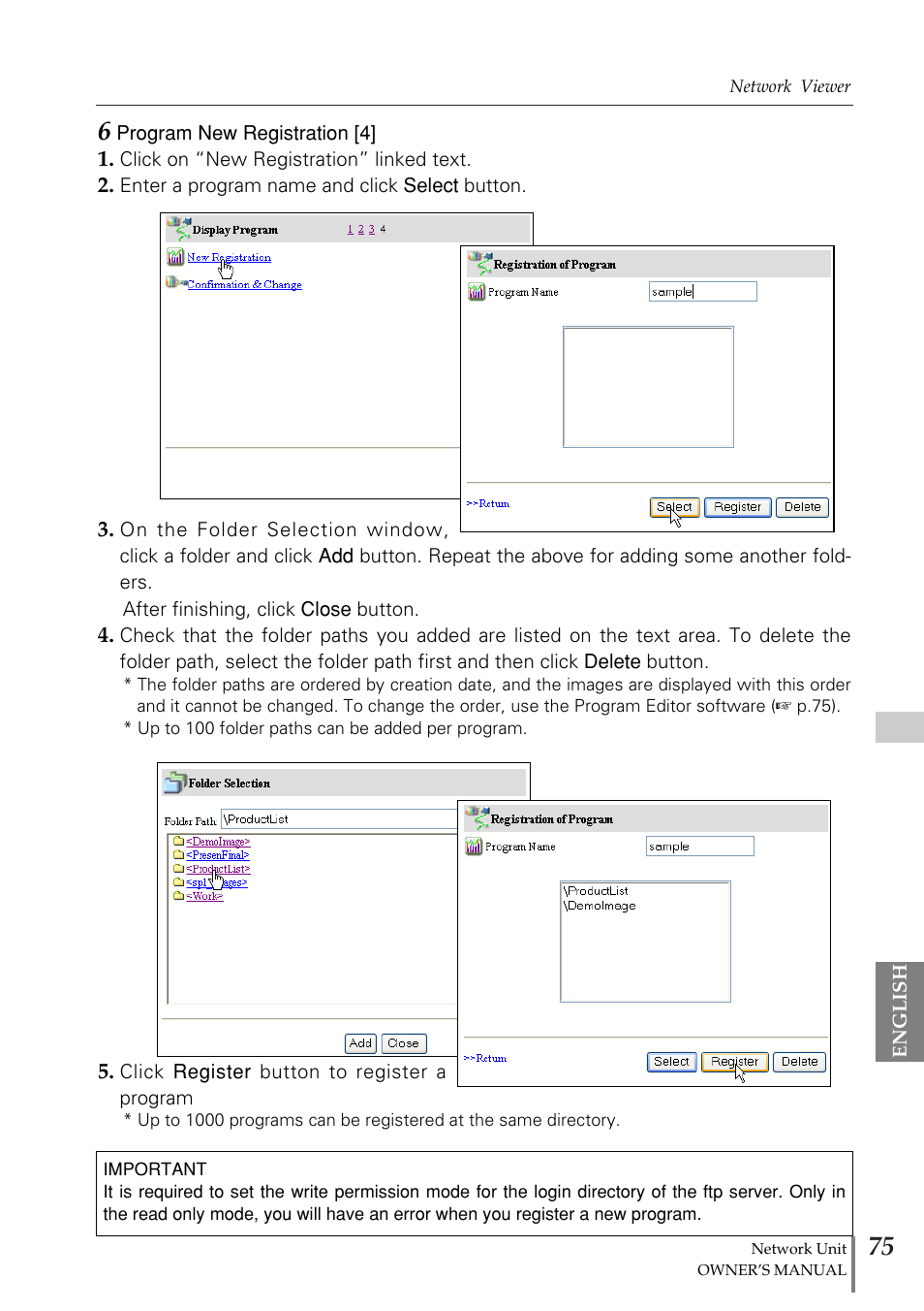 Eiki PjNET-20 User Manual | Page 75 / 114