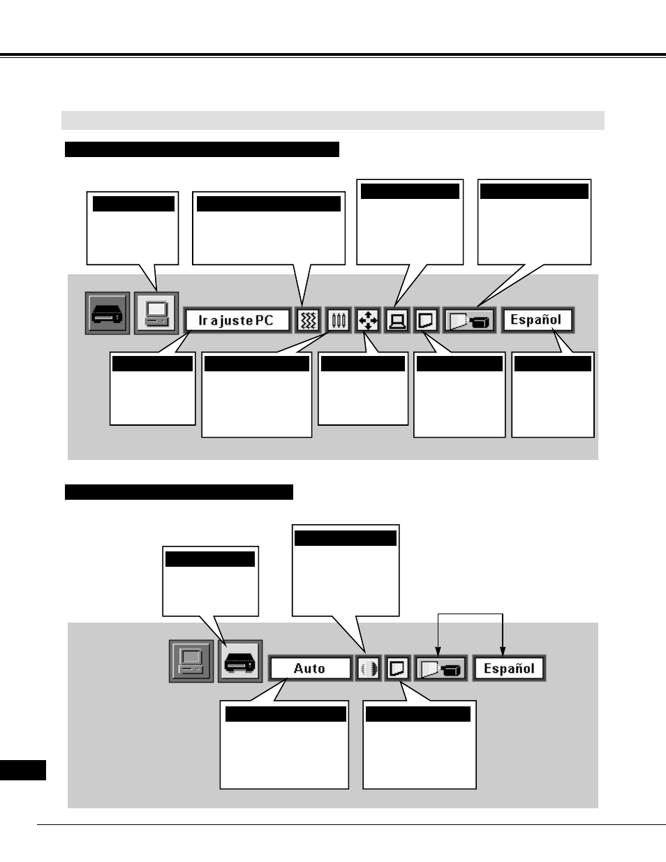 Antes de usar, Barra de menú | Eiki LC-XNB2W User Manual | Page 170 / 191