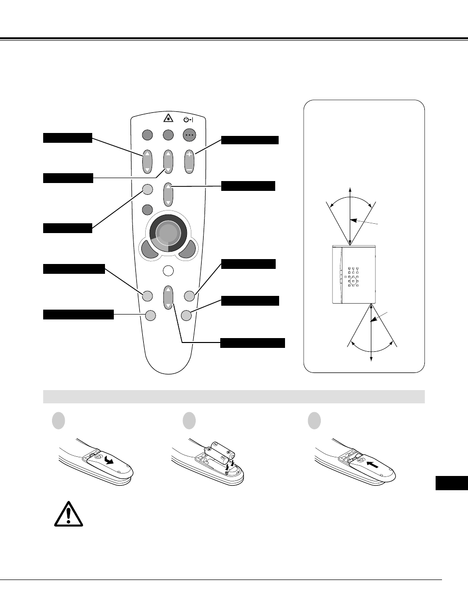 Vor der inbetriebnahme, Einsetzen der fernbedienungsbatterien | Eiki LC-XNB2W User Manual | Page 53 / 191