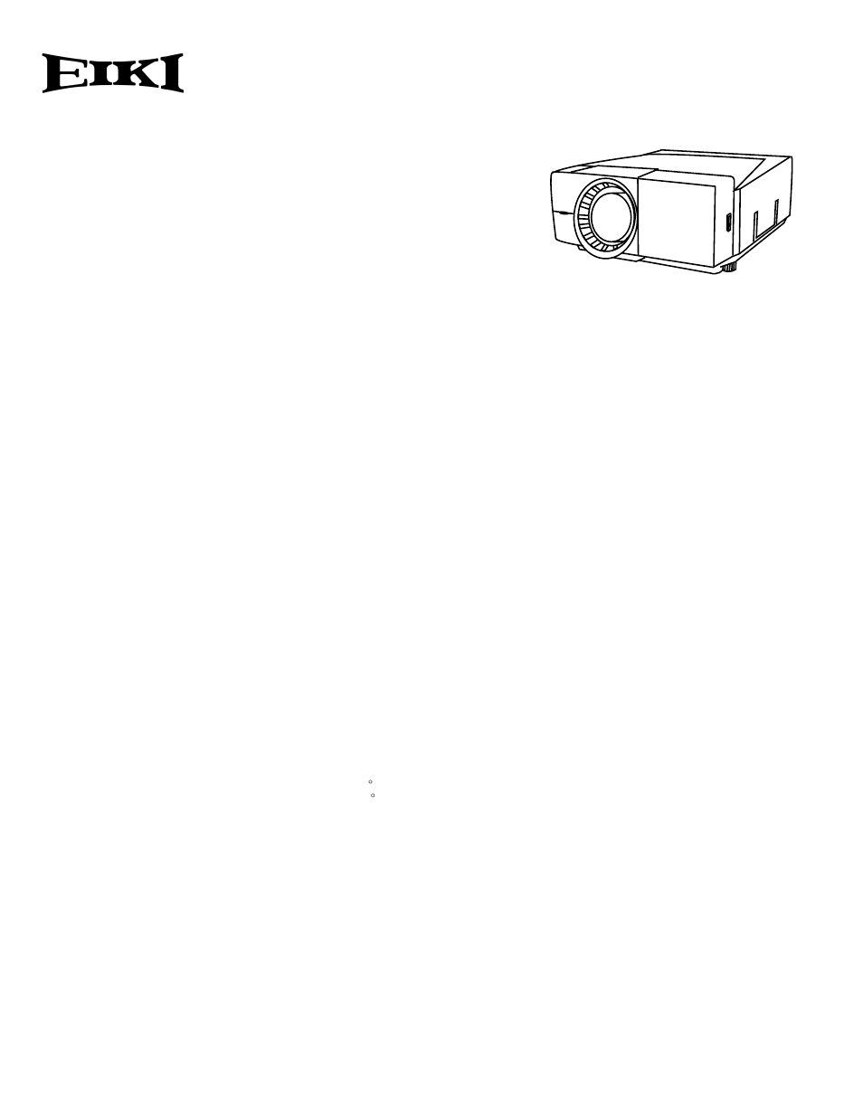 Eiki XGA User Manual | 1 page