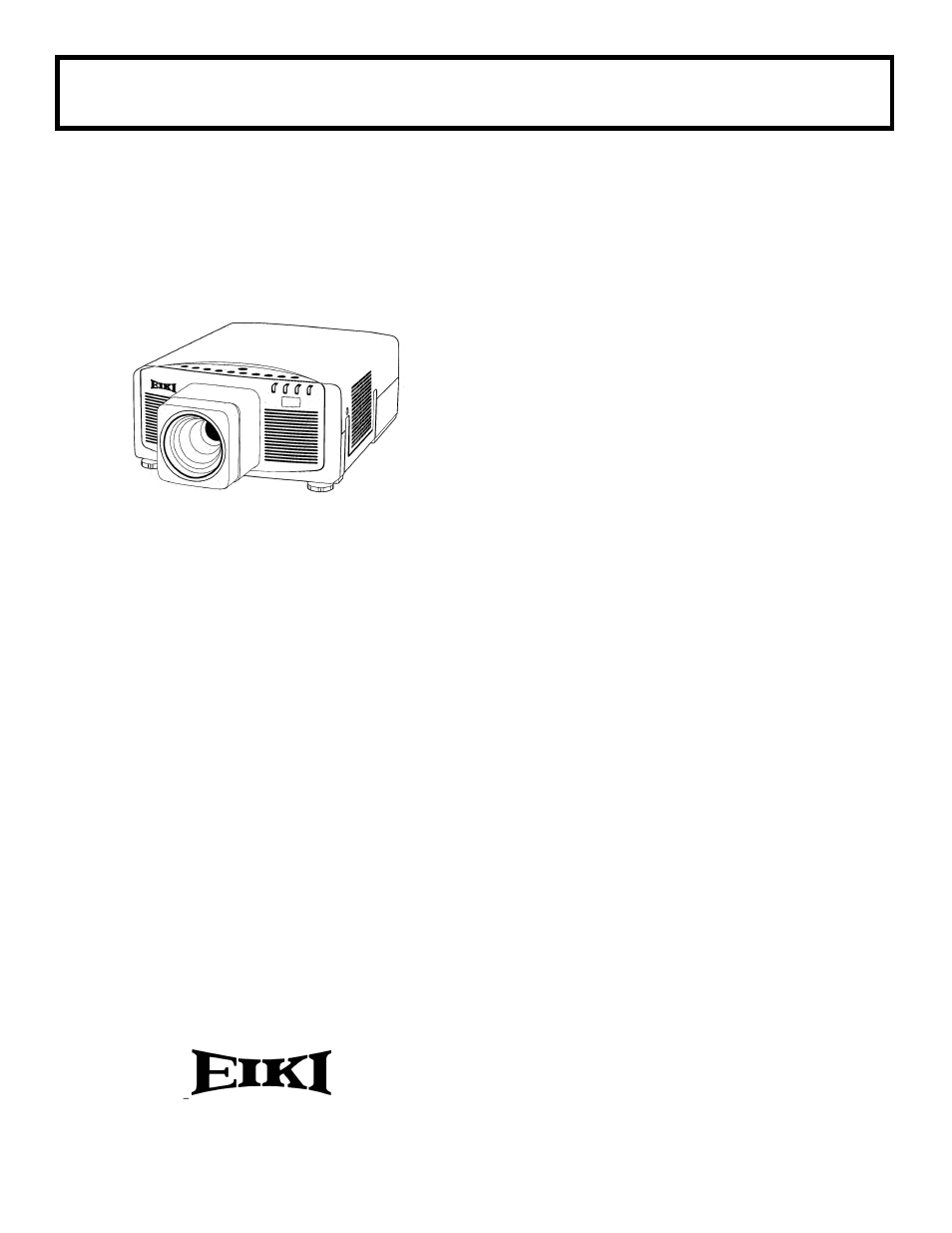 Eiki LC-7000 User Manual | 1 page