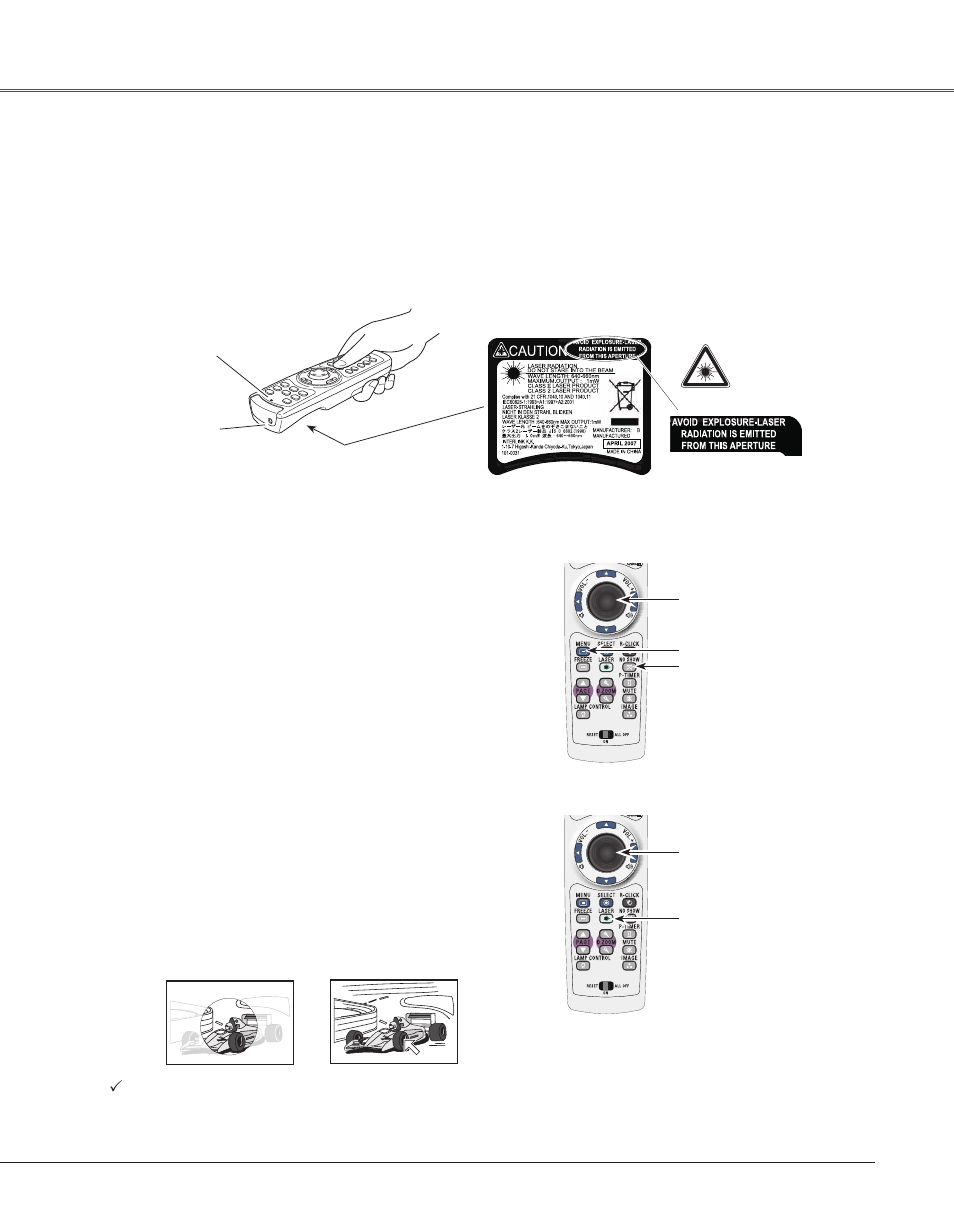 Laser pointer function, Pointer function, Part names and functions | Eiki LC-XB33N User Manual | Page 13 / 77