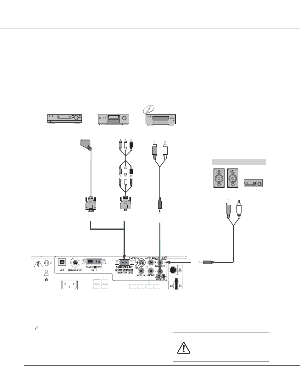 Connecting to component video equipment, Basic operation | Eiki LC-XB33N User Manual | Page 20 / 77