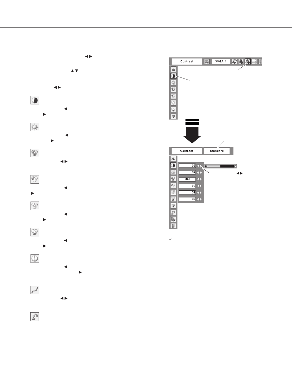 Image adjustment, Computer input | Eiki LC-XB33N User Manual | Page 36 / 77