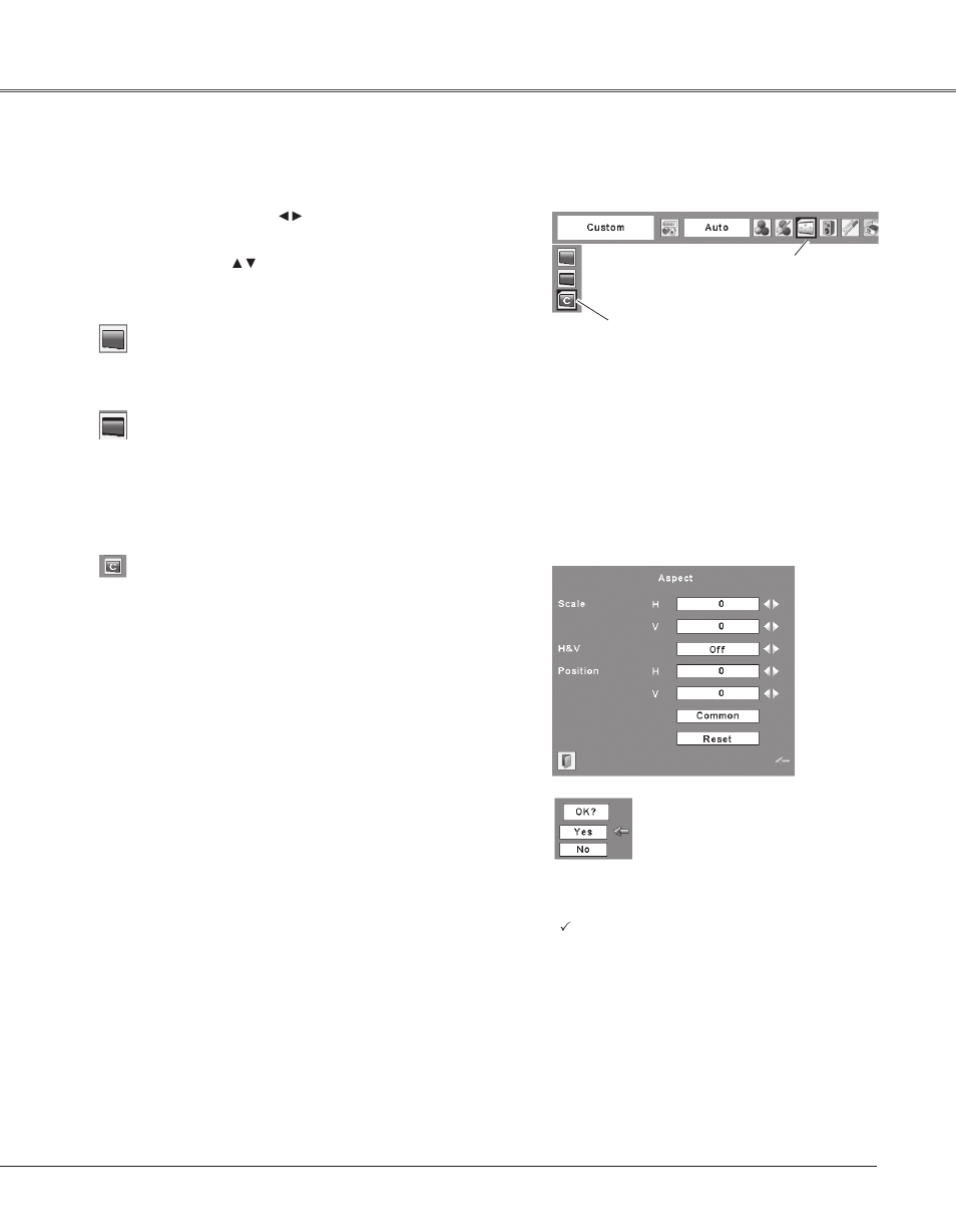 Screen size adjustment, Video input | Eiki LC-XB33N User Manual | Page 45 / 77