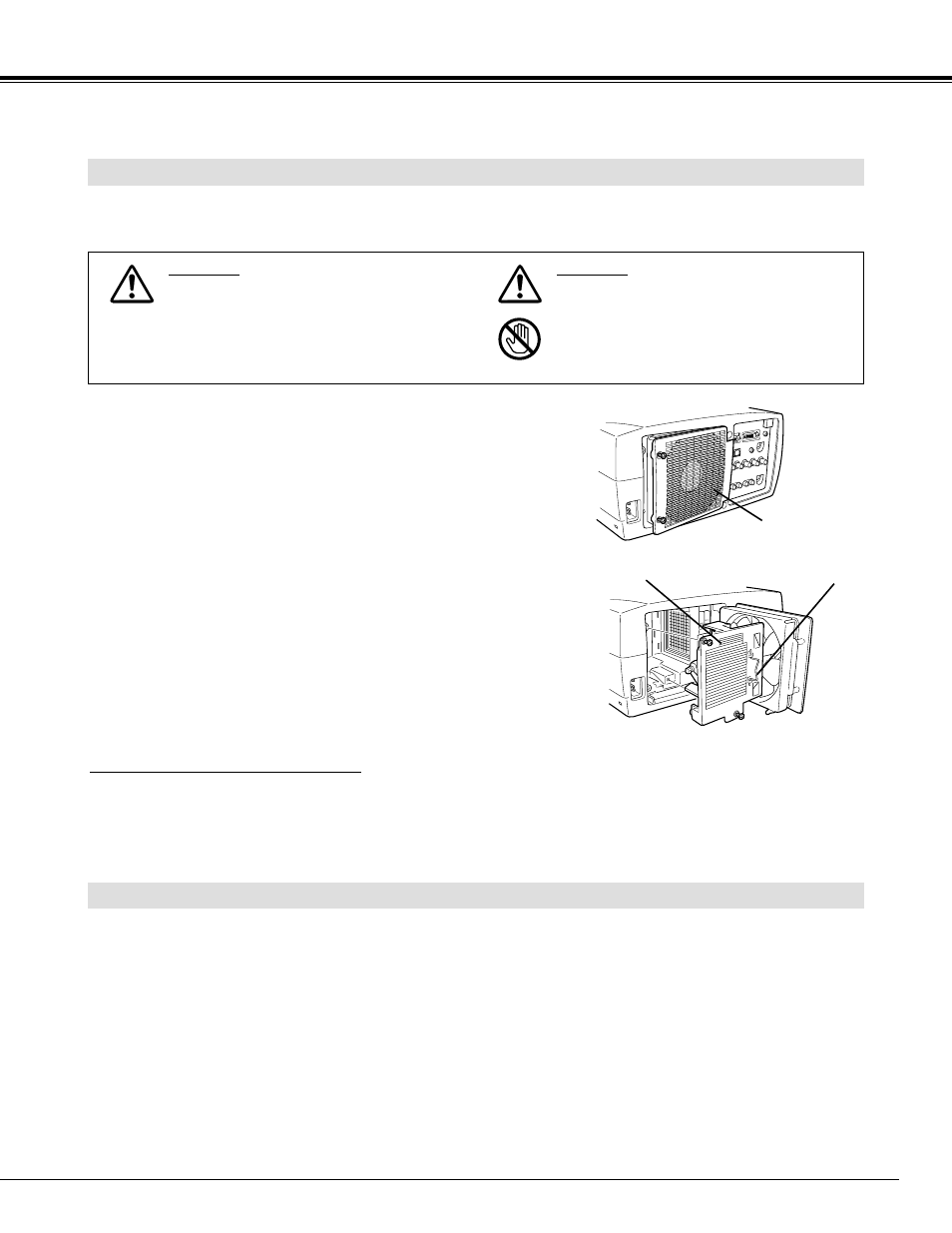 Lamp replacement, Lamp replace counter | Eiki LC-X986 User Manual | Page 39 / 44