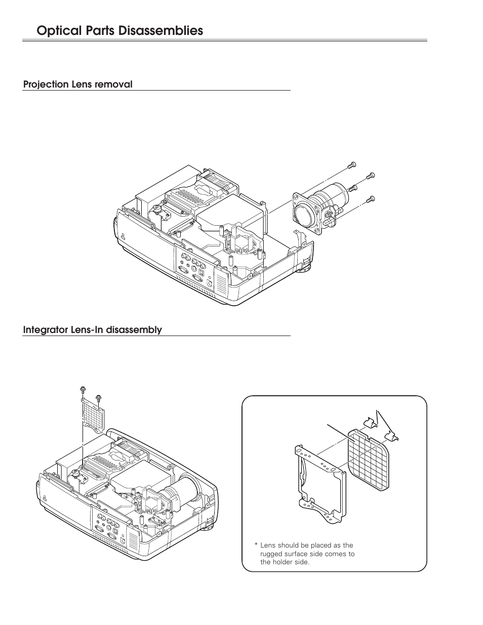 Optical parts disassemblies | Eiki LC-NB3E User Manual | Page 14 / 88