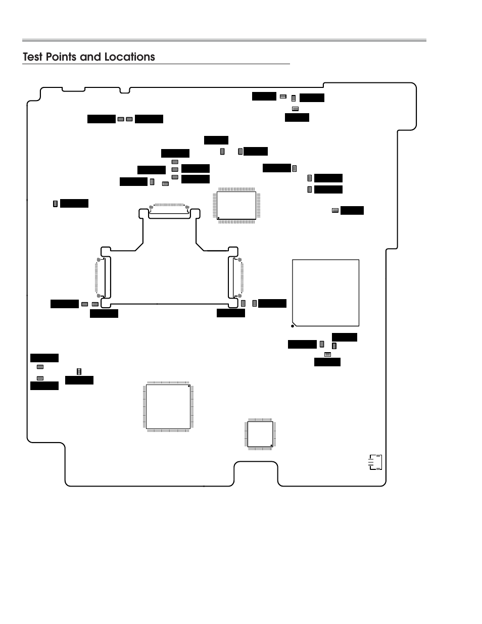 Ic301, Ic401, Test points and locations | Ic4101, Main board | Eiki LC-NB3E User Manual | Page 34 / 88