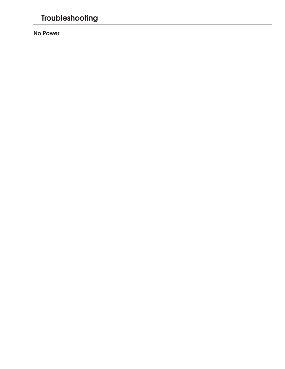 Troubleshooting, No power | Eiki LC-NB3E User Manual | Page 35 / 88