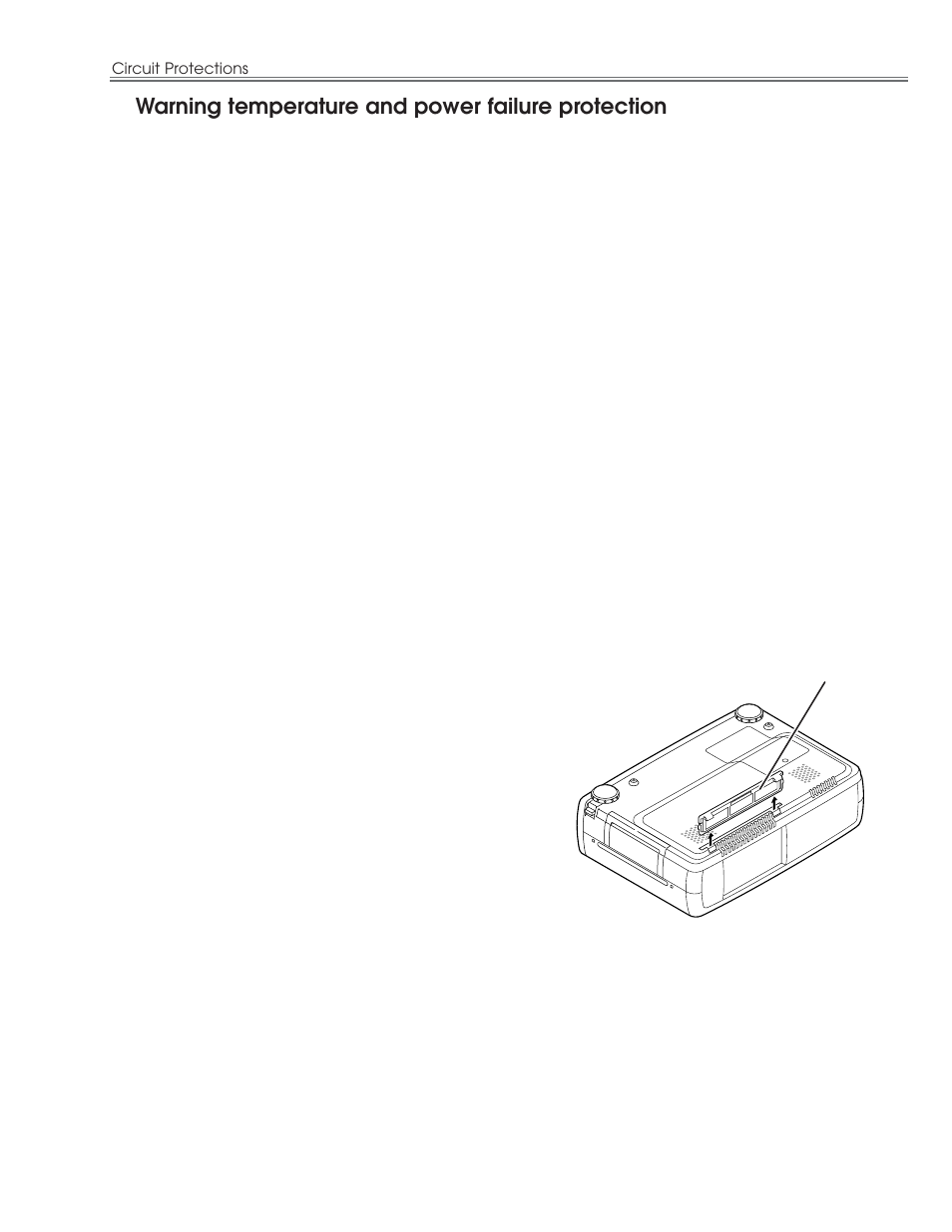 Warning temperature and power failure protection | Eiki LC-NB3E User Manual | Page 7 / 88