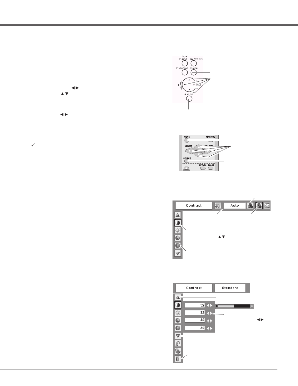 How to operate the on-screen menu, Basic operation how to operate the on-screen menu | Eiki LC-XB42 User Manual | Page 21 / 71