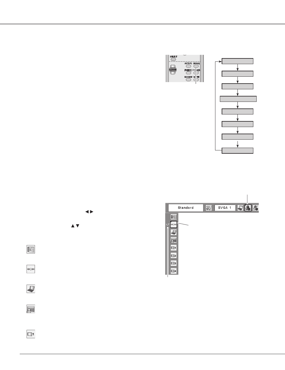 Image mode selection, Computer input | Eiki LC-XB42 User Manual | Page 32 / 71