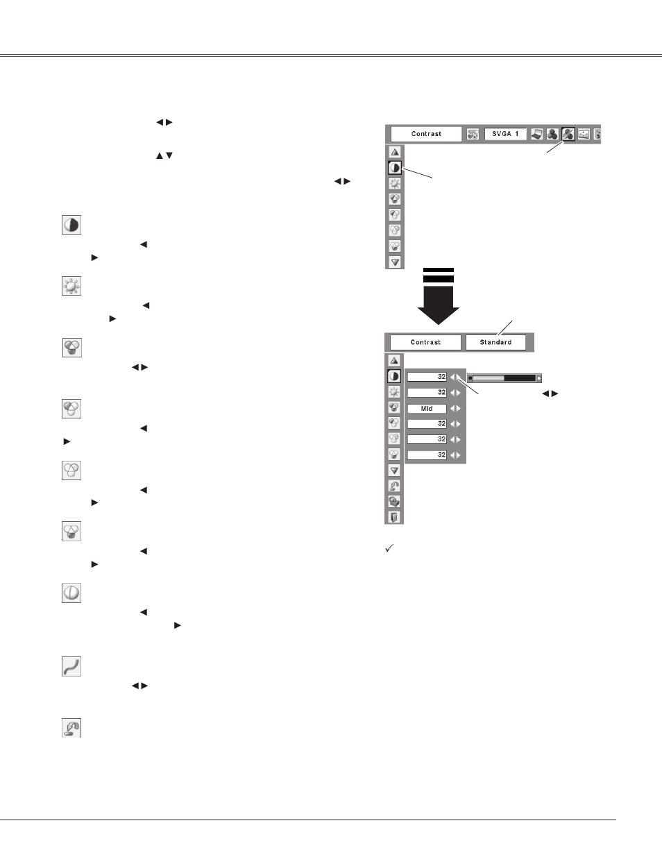 Image adjustment, Computer input | Eiki LC-XB42 User Manual | Page 33 / 71