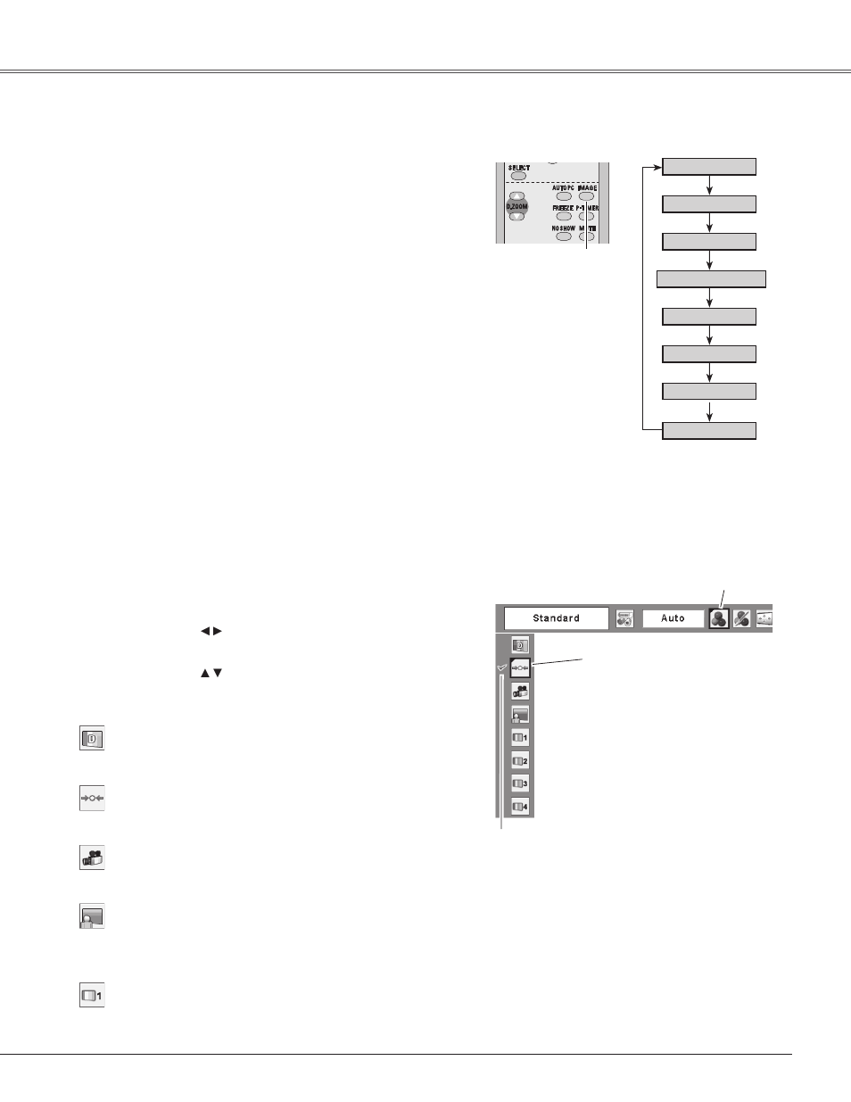 Image mode selection, Video input | Eiki LC-XB42 User Manual | Page 39 / 71