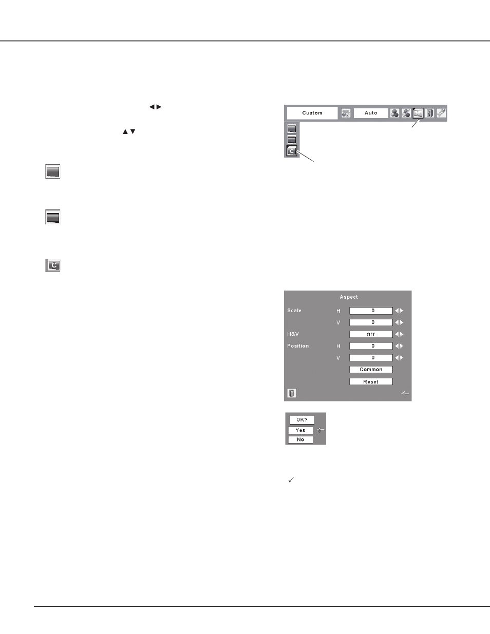 Screen size adjustment, Video input | Eiki LC-XB42 User Manual | Page 42 / 71