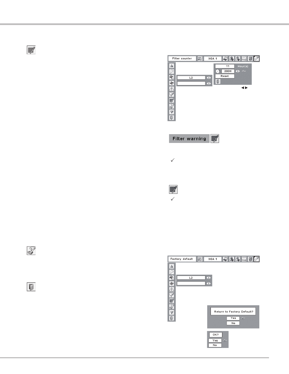 Setting | Eiki LC-XB42 User Manual | Page 53 / 71