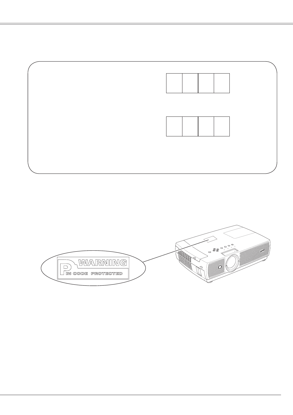 Pin code number memo, Pin code lock no . logo pin code lock no | Eiki LC-XS25 User Manual | Page 79 / 80