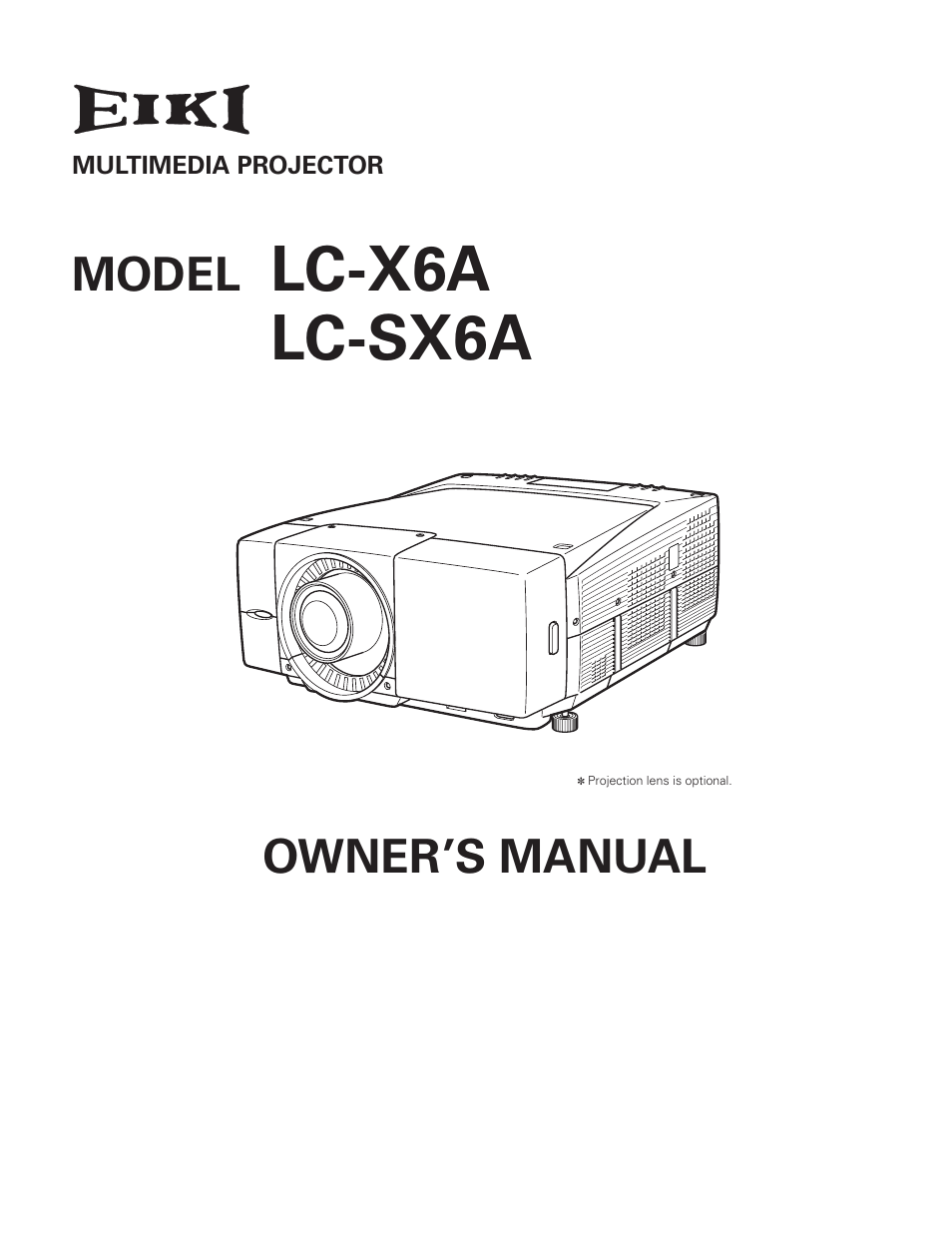 Eiki LC-SX6A User Manual | 84 pages